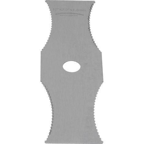 Lame de tondeuse à gazon arquée en acier blanc, lame de désherbeur, accessoires et pièces pour coupe-bordures avec dent de scie (1/5)