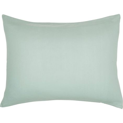 Taie d'oreiller rectangle coton bio 50x70 ORGANIC coloris Celadon (1/5)