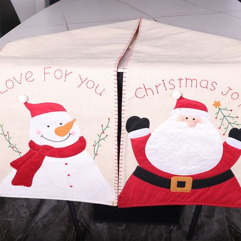 Nappe De Table De Noël - 13.78 X 70.87 Pouces - Tissu Non Tissé Blanc - Décoration Intérieure Et Extérieure Pour Fête Familiale - 1 Pièce (1/5)