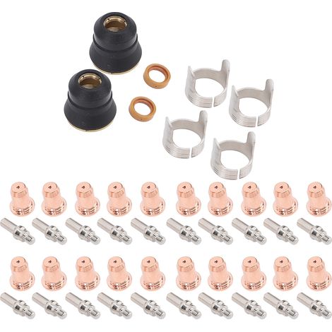 Kit de 48 pièces pour chalumeau de découpe : électrodes, buses, coupelles de protection, guide d'écartement IPT40 pour CUT 55DS Pro et CUT 65DS. (1/5)