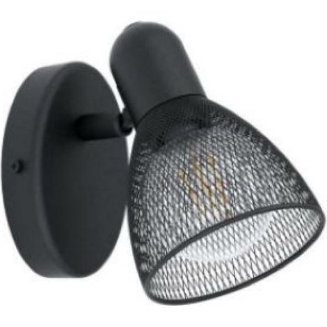 Caravana proyector 1 proyector de interior e14 small attack en color negro metal 98621