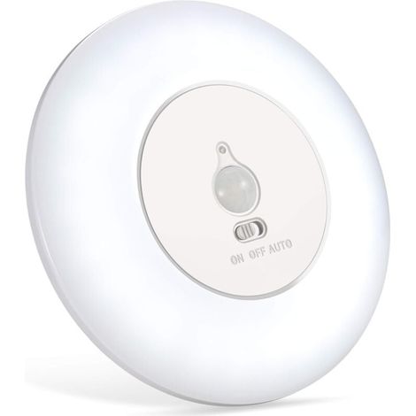 Plafonnier LED à détecteur de Mouvement à Piles Lampe de Plafond sans Fil 6000K pour placards Armoire sous-sol Garde-manger Escalier [Classe énergétique A+]-LIAIKI (1/5)