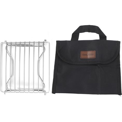 Grille de barbecue mini pliante portable en acier inoxydable pour pique-nique et fête en extérieur (1/5)