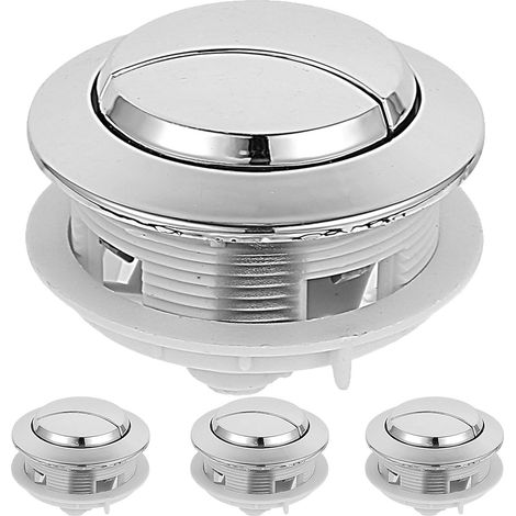 Boutons de Réservoir de Toilettes Universels Pp Argenté 4 Pièces (1/5)