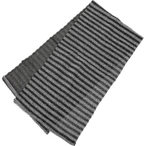 Langes, gestreiftes Jacquard-Badetuch (1 Stück) – Praktisches Badezimmeraccessoire – 100 x 25 cm – Schwarz (1/4)