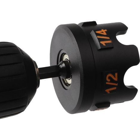 1 clé à douille en alliage d'aluminium avec adaptateur pour perceuse, permettant le retrait rapide des écrous et des boulons compatible avec les axes filetés de 1/4", 3/8" et 1/2". (1/5)