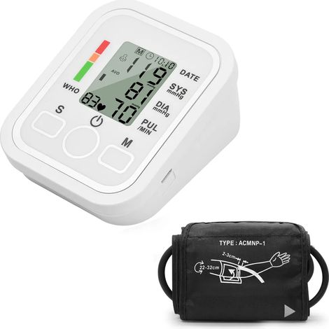 Tensiomètre électronique portable, tensiomètre de poignet domestique avec écran LCD, mesure précise (1/5)