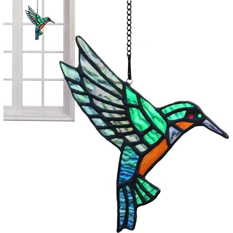 Sonnenfänger für Fenster Kolibri gebeizt Sonnenfänger