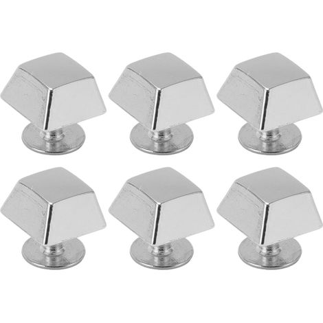 Lot de 30 rivets à vis de 12 mm, forme trapézoïdale carrée, couleur vive, haute résistance, pour pieds de sac à main ou ceintures, argentés. (1/5)