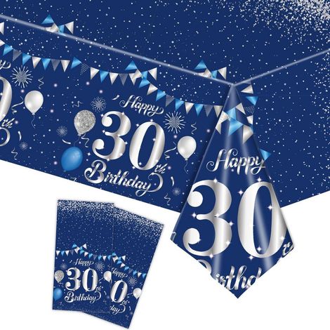 Tischdecke 100. Geburtstag Marineblau 2 Stück Einweg-Tischdecke 137x274cm