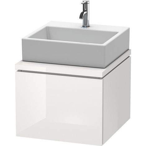 Mobile lavabo L-CUBE 520x547x400mm bianco lucido mancanza
