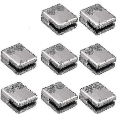 Pince à verre, jeu de 8 pinces carrées en acier inoxydable, pour verre de 6 à 8 mm, support de pince à verre à dos plat DBWHBYV (1/4)