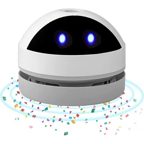 Mini aspirateur de bureau 360° – Modèle rotatif USB rechargeable pour table, coussin, voiture et clavier (1/5)
