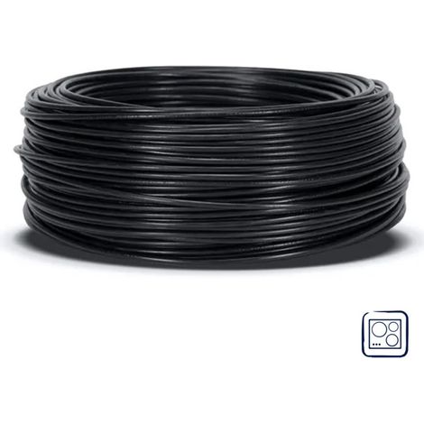 Halogenfreies Elektrokabel 6 mm² Schwarz 50 m Flexibles PVC-Kabel H07Z1-K Elektrokabel (1/5)