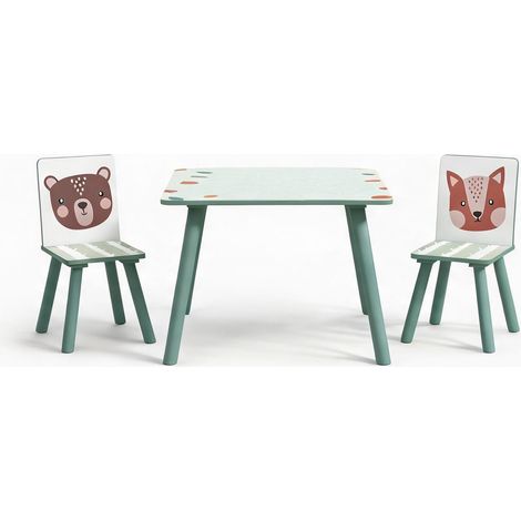 Ensemble table et chaises enfant verde 60 x 60 x 44 cm (1/5)