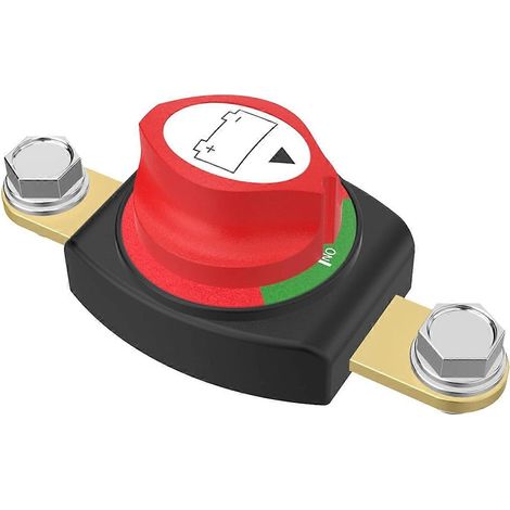 Seitlicher Batterietrennschalter, Batterietrennschalter 12–48 V, Hochleistungs-Batterietrennschalter, rot/schwarz (1/5)