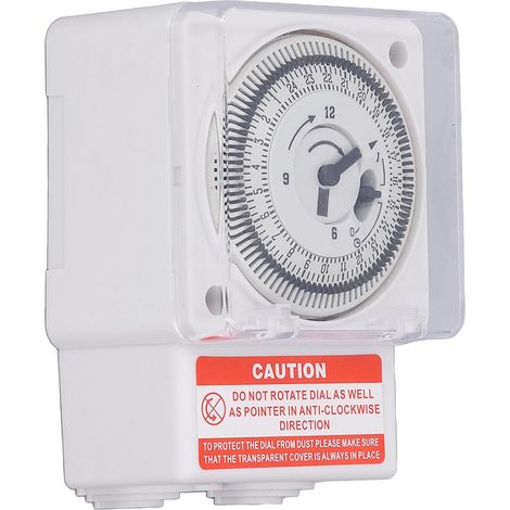 Minuteur mécanique à moteur quartz AC220V, minuterie 24 heures (1/5)