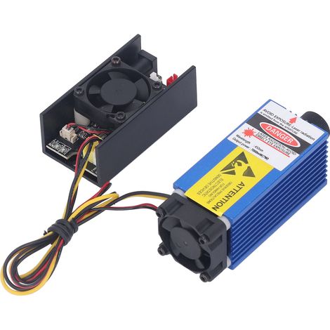 Module Laser 450nm 7W 12V à focale réglable, tête de gravure et découpe pour CNC DIY, accessoire complet (1/5)