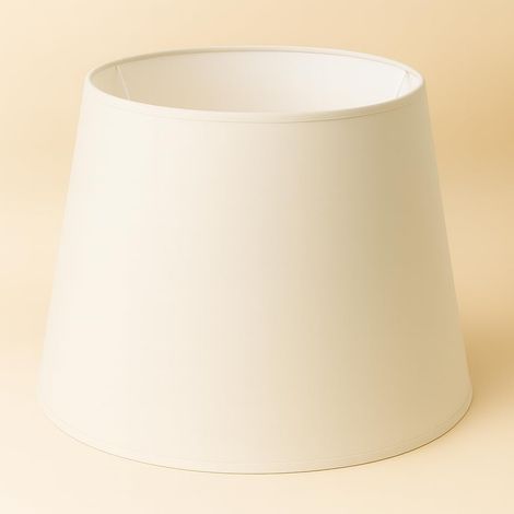 1 Abat-jour, Diamètre 40 cm, Tissu coton, Doublure PVC blanc, Style Empire, Pour lampe de table