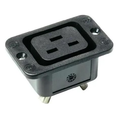 Conector eléctrico Kaiser IEC 766 2 polos negro 16 A