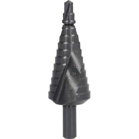 Stufenbohrer aus HSS, 6–30 mm Bohrkopf, Zubehörteil für Eisen und Holz (1/5)