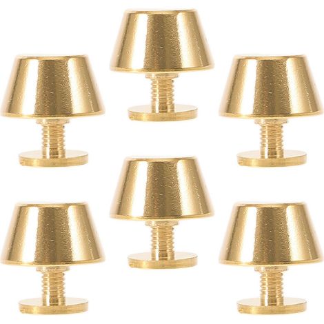 Lot de 6 clous à vis pour pieds de sac à main, rivets métalliques, pour loisirs créatifs et bricolage. Ces clous de rechange en métal sont parfaits pour les sacs à main et autres créations DIY. (1/5)
