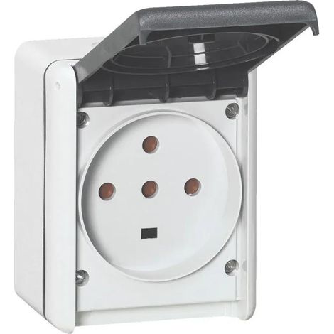 Legrand Plexo wasserdichte Steckdose grau IP44 32A