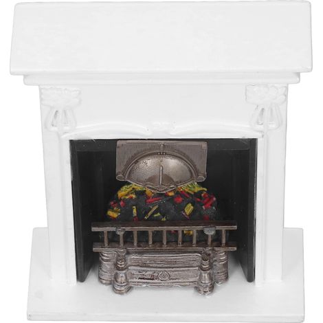 Cheminée miniature décorative et réaliste à l'échelle 1:12 pour maison de poupée - Accessoires (1/5)
