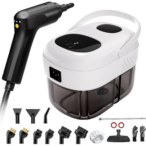 1 Nettoyeur Vapeur, Réservoir 1,4L, Chauffage 15s, 20 Accessoires, Pour Maison, Auto, Sols