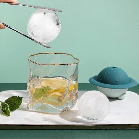 Bac à glaçons rond en silicone en forme d'OVNI avec couvercles