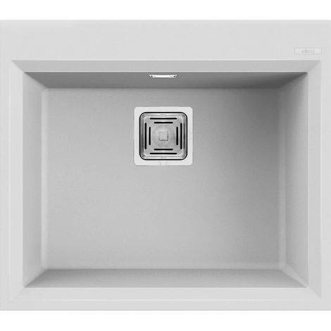 Lavello Elleci Incasso 1 vasca 57x50 Karisma 105 Granitek Bianco LGK10568 (1/2)