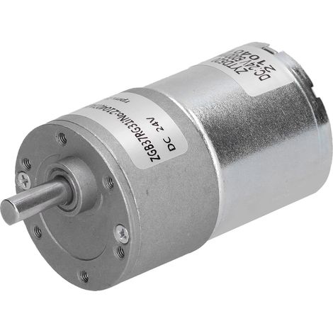Moteur à engrenages CC 24 V, arbre de 37 mm de diamètre, micromoteur électrique à réduction de vitesse ZGB37RG 160R‑24V (1/5)