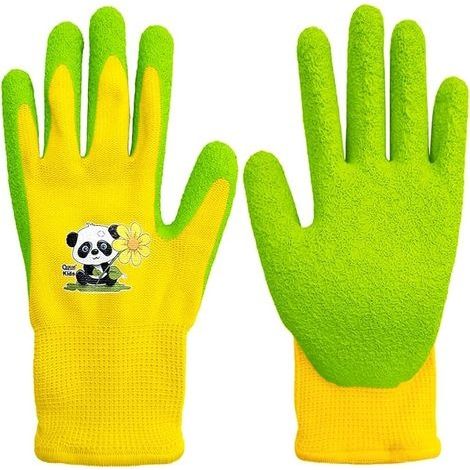 Gants de travail de jardin pour enfants de 3 à 6 ans, 7 à 9 ans, jardin d'enfants, junior, antidérapants, protecteurs, paume en caoutchouc naturel, bricolage (1/2)