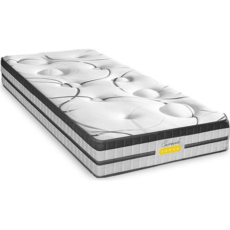 Matelas Concorde Ressorts ensachés Accueil mémoire de forme Ferme - 26cm - 90X190cm (1/5)