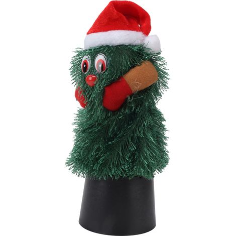 Sapin de Noël musical de table rotatif en forme de jolie plante, figurine décorative (1/5)