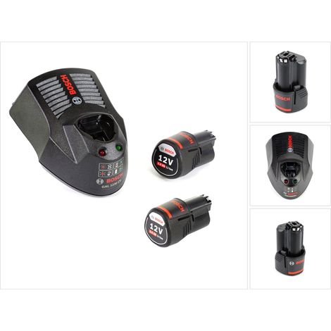 Bosch Starter-Set 12 V mit 2x GBA 12 V 3,0 Ah Akku und GAL 1230 CV Ladegerät