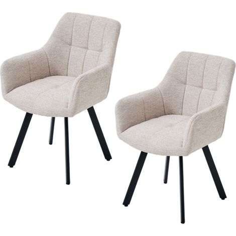 PPkrimnel Lot De 2 Fauteuils Tournants Kaki Avec Accoudoirs Et Pieds Métalliques (1/5)