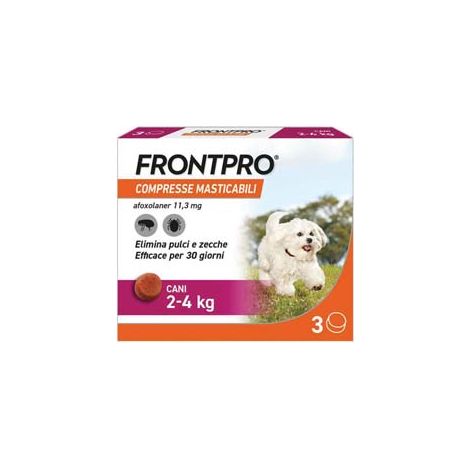 FRONTPRO COMPRESSE MASTICABILI PER CANI KG.24 confezione 3 compresse FRONTPRO