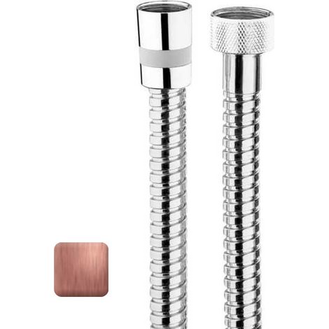Flexible laiton 150cm double agrafage 1/2” x 1/2” FF cuivre antique Doppia Aggraffatura - Bossini A03045C047 (1/2)