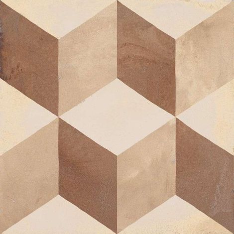 Carrelage sol / mur effet ciment 20x20 cm TERRA CUBO BEIGE (vendu par boite de 1,20m2) (1/5)