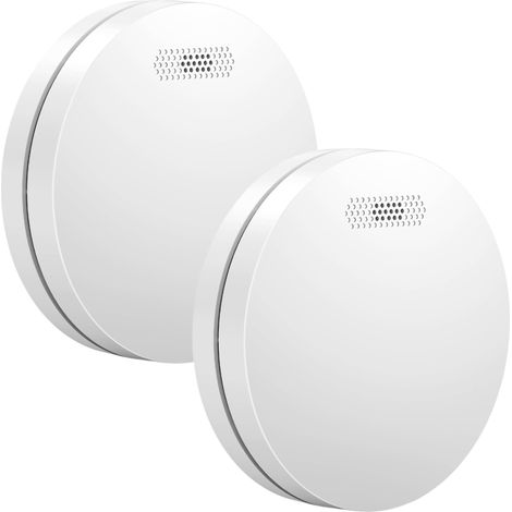 Détecteur de fumée/chaleur connectable Aroha Link - Batterie 10 ans - Capteur de fumée interconnecté - Alarme incendie - Pack de 2 (1/5)