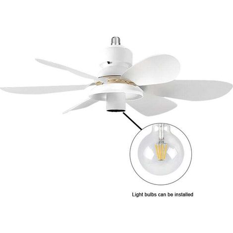 Deckenventilator mit Licht und Fernbedienung, kleiner, leiser Deckenventilator mit 3 Geschwindigkeitsstufen (Leuchtmittel nicht enthalten) (1/4)