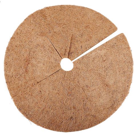 Disque de paillis en fibre de coco pour jardinière, tapis de pot de fleurs, coussinet hydratant pour jardin d'intérieur. Tapis annulaire pour arbre de balcon 30 x 30 cm.