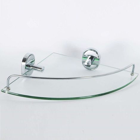 Étagère d'angle 52020 pour rangement de douche en verre, étagère triangulaire pour salle de bain -