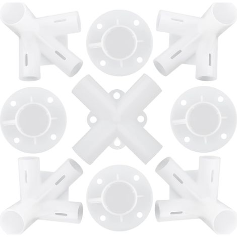 Juego de 9 conectores de repuesto para toldos de 3 x 3 m con separación entre centros de 25/19 mm.
