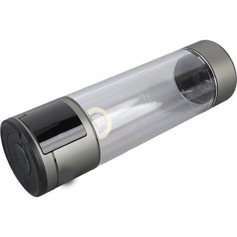 Bouteille eau hydrogène 400 ml 2 modes Type C 5V étanche portable ioniseur voyage quotidien gris (1/5)