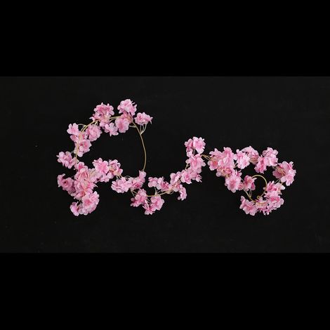 Guirlande de fleurs de cerisier artificielles rose foncé (5 pièces, 1,8 m) pour décoration de mariage, maison, jardin, salon et miroir.-AquaForge (1/5)