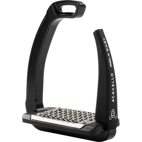 ACAVALLO Staffe Rel-X EASY NERO apertura in silicone (1/3)