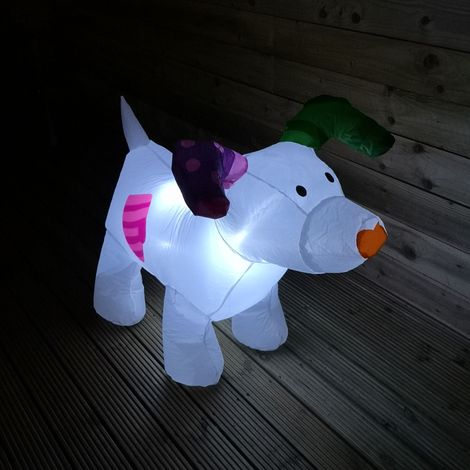 85cm The Snowman And The Snowdog Indoor Outdoor Light Up Christmas Inflatable (1/5)