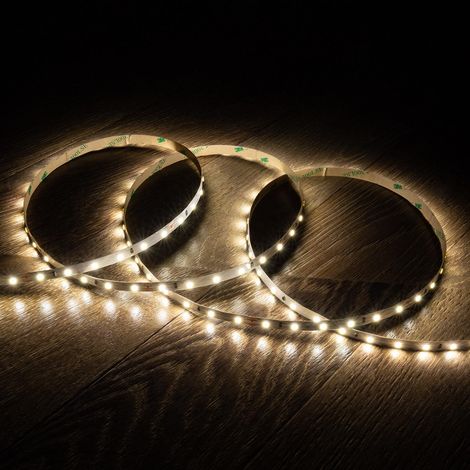 Tira LED 24V SMD 60 LED/m 5m 5W/m 500lm/m Ancho 8mm Corte 10cm IP20 4000K Blanco Neutro
